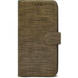 Kny Samsung Galaxy J8 Kilif Kumas Desenli Cuzdanli Standli Kapakli Kilif Gold