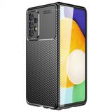 Kny Samsung Galaxy M23 Kilif Karbon Desenli Lux Negro Silikon Siyah