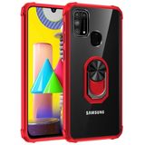 KNY Samsung Galaxy M31 Kılıf Renkli Silikon Kenarlı Mola Kapak Kırmızı
