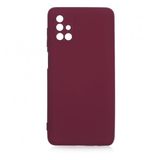 KNY Samsung Galaxy M51 Kılıf Kamera Korumalı İçi Süet Mara Lansman Silikon Bordo