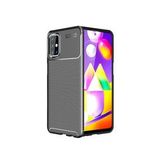 KNY Samsung Galaxy M51 Kılıf Karbon Desenli Lux Negro Silikon Siyah