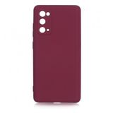 KNY Samsung Galaxy S20 FE Kılıf Kamera Korumalı İçi Süet Mara Lansman Silikon Bordo
