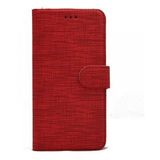 KNY Samsung Galaxy S20 FE Kılıf Kumaş Desenli Cüzdanlı Standlı Kapaklı Kılıf Kırmızı