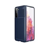 KNY Samsung Galaxy S21 Plus Kılıf Karbon Desenli Lux Negro Silikon Lacivert