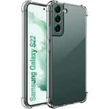 KNY Samsung Galaxy S22 Kamera Korumalı Şeffaf Antishock Silikon Kılıf