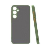 Kny Samsung Galaxy S23 Fe Kilif Renkli Kenarli Kamera Korumali Buzlu Hux Kapak Yesil