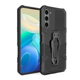 Kny Samsung Galaxy S23 Kilif Ultra Korumali Manyetik Kemere Takmali Standli Klik Kapak Siyah