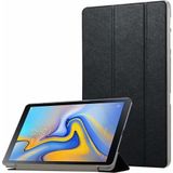 Kny Samsung Galaxy Tab A 10.5 İnç T590 Kılıf Standlı Kapaklı Arkası Şeffaf Sert Smart Case Kırmızı