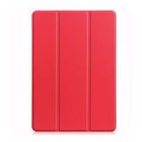 KNY Samsung Galaxy Tab S7 Plus SM-T970 Kılıf Arkası Şeffaf Standlı Sert Mika SmartCover Kırmızı
