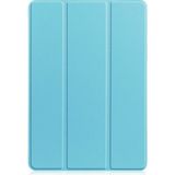 KNY Samsung Galaxy Tab S7 SM-T870 Kılıf Arkası Şeffaf Standlı Sert Mika SmartCover Mavi
