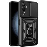 Kny Tecno Pova Neo 2 Kılıf Ultra Korumalı Yüzüklü Manyetik Sürgülü Vega Kapak Siyah