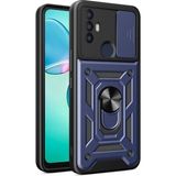 Kny Tecno Spark 10 Pro Kılıf Ultra Korumalı Manyetik Sürgülü Vega Kapak Lacivert