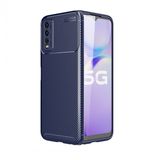 KNY VİVO Y11S Kılıf Karbon Desenli Lux Negro Silikon Lacivert