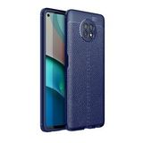 KNY Xiaomi Mi 10T Lite Kılıf Deri Desenli Lux Niss Silikon Lacivert