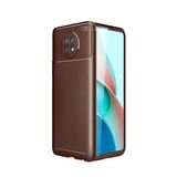 KNY Xiaomi Mi 10T Lite Kılıf Karbon Desenli Lux Negro Silikon Kahverengi