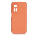 KNY Xiaomi Mi 10T Pro Kılıf Kamera Korumalı İçi Süet Mara Lansman Silikon Turuncu