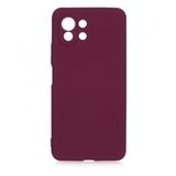 KNY Xiaomi Mi 11 Lite Kılıf Kamera Korumalı İçi Süet Mara Lansman Silikon Bordo