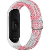 KNY Xiaomi Mi Band 5 Örgü Model Renkli Silikon Pembe Beyaz Kordon