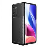 KNY Xiaomi Poco F3 Kılıf Karbon Desenli Lux Negro Silikon Siyah