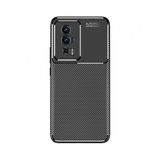 Kny Xiaomi Poco F5 Pro Kilif Karbon Desenli Lux Negro Silikon Siyah