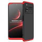 Kny Xiaomi Poco M4 Pro 4G Kilif 3 Parca 360 Ays Kapak Siyah - Kirmizi
