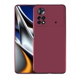 KNY Xiaomi Poco M4 Pro 4G Kılıf Ultra İnce Mat Silikon Bordo