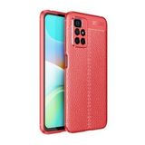 Kny Xiaomi Redmi 10 Kılıf Deri Desenli Lux Niss Silikon Kırmızı