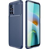 Kny Xiaomi Redmi 10 Kılıf Karbon Desenli Lux Negro Silikon - Lacivert
