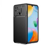 Kny Xiaomi Redmi 10C Kilif Karbon Desenli Lux Negro Silikon Siyah