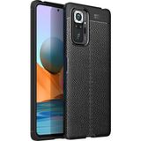 Kny Xiaomi Redmi Note 10 Pro Kılıf Deri Desenli Lux Niss Silikon Siyah