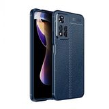 Kny Xiaomi Redmi Note 11 Pro Kılıf Deri Desenli Lux Niss Silikon - Lacivert