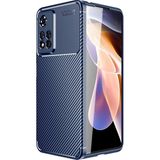 Kny Xiaomi Redmi Note 11 Pro Kılıf Karbon Desenli Lux Negro Silikon - Lacivert