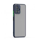 Kny Xiaomi Redmi Note 12 5G Kilif Renkli Kenarli Arkasi Buzlu Kamera Korumali Hux Kapak Lacivert