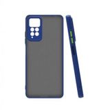 Kny Xiaomi Redmi Note 12 Pro Plus Kilif Renkli Kenarli Buzlu Kamera Korumali Hux Kapak Lacivert
