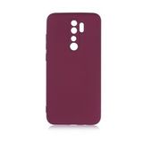KNY Xiaomi Redmi Note 8 Pro Kılıf Kamera Korumalı İçi Süet Mara Lansman Silikon Bordo