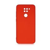 KNY Xiaomi Redmi Note 9 Kılıf Kamera Korumalı İçi Süet Mara Lansman Silikon Kırmızı