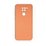 KNY Xiaomi Redmi Note 9 Kılıf Kamera Korumalı İçi Süet Mara Lansman Silikon Turuncu