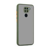 KNY Xiaomi Redmi Note 9 Kılıf Silikon Kenarlı Kamera Korumalı Buzlu Hux Kapak Yeşil