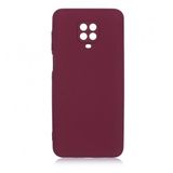 KNY Xiaomi Redmi Note 9 Pro Kılıf Kamera Korumalı İçi Süet Mara Lansman Silikon Bordo