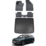Ko Kaliteoto Fiat Egea Hatchback 2021 Model Tamir Kitli Havuzlu Paspas ve Bagaj Havuzu Bagaj Paspası - Siyah