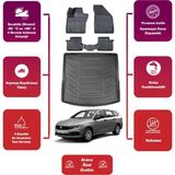 Ko Kaliteoto Fiat Egea Stw 2019 Model Üst Bagaj Havuzu+4d Araca Özel Havuzlu Paspas Takımıı Maxii - Siyah
