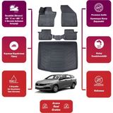 Ko Kaliteoto Fiat Egea Stw 2024 Model Alt Bagaj Havuzu+4d Araca Özel Havuzlu Paspas Takımıı Maxii - Siyah