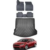 Ko Kaliteoto Ford Focus 3 Sedan 2012 Model Havuzlu Paspas ve Bagaj Havuzu Bagaj Paspası - Siyah
