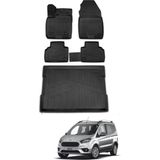 Ko Kaliteoto Ford Tourneo Courier 2021 Model 4d Bagaj Havuzu+Paspas Seti Prox Serisi - Siyah