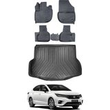 Ko Kaliteoto Honda City 2023 Model Havuzlu Paspas ve Bagaj Havuzu Bagaj Paspası - Siyah