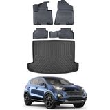 Ko Kaliteoto Kia Sportage 2018 Model Havuzlu Paspas ve Bagaj Havuzu Bagaj Paspası - Siyah
