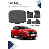 Ko Kaliteoto Nissan Qashqai E-Power 2023-2024-2025 Model Tam Uyumlu Paspas+Alt Bagaj Havuzu Seti - Siyah