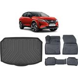 Ko Kaliteoto Nissan Qashqai E-Power 2024 Model 4d Alt Bagaj Havuzu+Paspas Seti Rice Serisi - Siyah