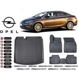 Ko Kaliteoto Opel Astra J Sedan 2013 Model Bagaj Havuzu Araca Özel Siyah Ekstra Havuzlu Paspas Takımı