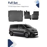 Ko Kaliteoto Peugeot Expert Traveller 8+1 2023 Model Tam Uyumlu Paspas+Bagaj Havuzu Setii Pro - Siyah